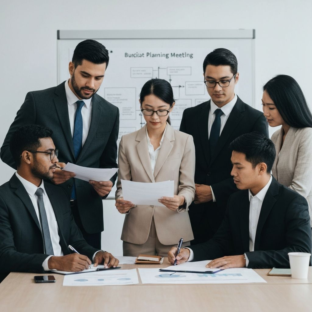 Business Team Preparing Documents